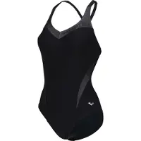 Arena W Isabel Light Cross Back One Piece R Black-white Größe: 44 | Badeanzüge Outlet | Damen | Schwarz