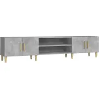vidaXL TV-Schrank Betongrau 180x31,5x40 cm Holzwerkstoff
