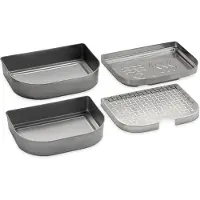 Weber Lumin Compact Multifunktions-Set / 4-teiliges Grillzubehör-Set, Verwandelt den Grill in einen Smoker und Dampfgarer, Inklusive Warmhalteschalen aus Edelstahl für Low-und-Slow-Garen