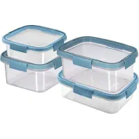 Curver SMART FRESH ECO 4er-Set 0,9L/1L/1,1L/1,2L, transparent / pastellblau