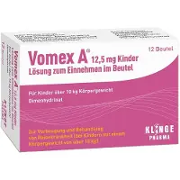 Vomex A 12,5 mg Kinder Lsg.z.Einnehmen im Beutel 12 St Lösung zum Einnehmen