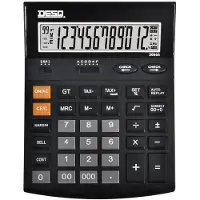 Desq Taschenrechner Heavy Duty XLarge 30666, 12-stelliges LC-Display, Solar- & Batteriebetrieb