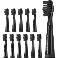 Ailoria FLASH TRAVEL - Ersatzbürstenköpfe 12er Set SCHWARZ / SCHWARZ