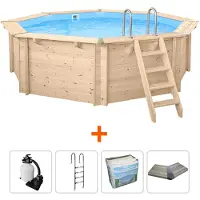 Interline Holzpool Bali 6,55m x 1,36m Standard-Set