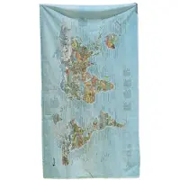 Awesome Maps Wanderkarte Die Besten Wanderwege Der Welt Handtuch
