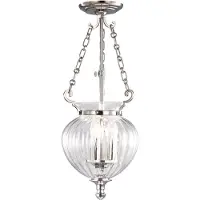 Elstead Lighting Elstead Finsbury Park Hängeleuchte E14 3-fach Small Poliertes Nickel
