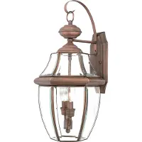 Elstead Lighting Newbury Outdoor Wandleuchte Lackiertes gealtertes Kupfer Quoizel QZ-NEWBURY2-L-AC