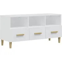 vidaXL TV-Schrank Weiß 102x36x50 cm Holzwerkstoff