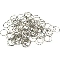 Kangaro Schlüsselringe, Metall, Durchmesser: 25 mm, silber Schlüsselanhänger, in Karton-Schachtel