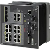 Cisco Industrial Ethernet 4000 Series - Switch - managed - 8 x 10/100/1000 + 8 x 10/100/1000 (PoE+) + 4 x Kombi-Gigabit-SFP - an DIN-Schiene montierbar - PoE+ - DC power - TAA-konform