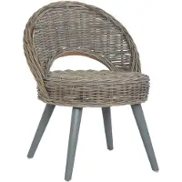 vidaXL Sessel Kubu-Rattan Grau