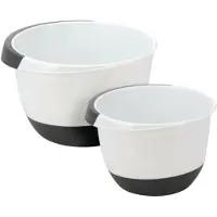 B2X 2er-Set Küchenschüsseln: Griff, rutschfester Boden, 18,5 & 22,5 cm