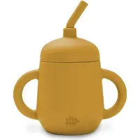 Interbaby Silikon Insi007 Bpa-freies Glas + Strohhalm