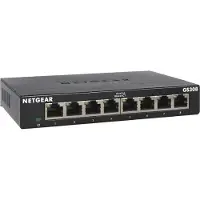 Netgear GS308-300PES, Unmanaged, L2, Gigabit Ethernet (10/100/1000), Wandmontage