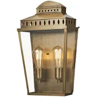 Elstead Lighting Elstead Mansion House Außen-Wandleuchte E27 2-fach Gealtertes Messing IP44