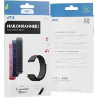 Wave nailonranneke, Ã¤ly- ja urheilukelloille, musta