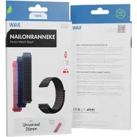 Wave nailonranneke, Ã¤ly- ja urheilukelloille, pinkki