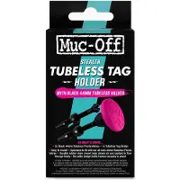 Muc-Off Halterung Tubeless Tag Holder & 44mm Valve Kit Black
