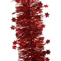 Merkloos Girlande mit Sternen versch. Farben Rot
