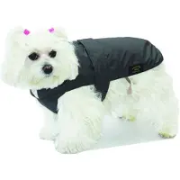 Fashion Dog Hundemantel mit Kunstpelz-Futter - Schwarz 80 cm 1 St