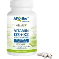 APOrtha Vitamin D3 10.000 IE + K2 vitaMK7 200 µg 120 St Kapseln