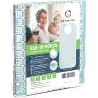 Sensalou Ess-Latz für Erwachsene mit Auffangtasche & Klettverschluss Grün-Weiß 1 St