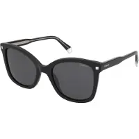 Polaroid PLD 4151/S/X Damen-Sonnenbrille Vollrand Butterfly Acetat-Gestell, schwarz