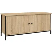 vidaXL TV-Schrank mit Türen Sonoma-Eiche 102x35x45 cm Holzwerkstoff