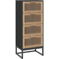 vidaXL Highboard Schwarz 40x30x95 cm Holzwerkstoff
