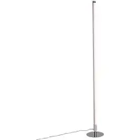 QAZQA Moderne Stehlampe LED Chrom Line up