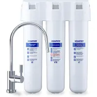 AQUAPHOR Aktivkohle-System - für Wasser - dreistufig - 2,5 l/min - inkl. Wasserhahn