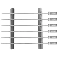 Enders Spieße, 6er-Set, grau/schwarz, Edelstahl, 0,7 x 37,5 cm