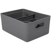TATAY Baobab 15l+5l+2x1.5l Organisationskörbe-set Grau Grau One Size