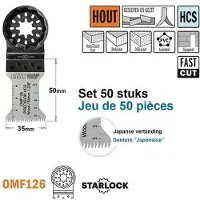 Cmt OMF126-X50 Multitool Sägeblatt (japanische Zähne) für Holz 35 mm 50 Stück