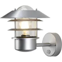 Elstead Lighting Elstead Hornbaek Außen-Wandleuchte E27 25cm Edelstahl, Schwarz IP44
