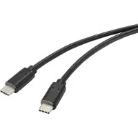 Renkforce RF-4716840, 1 m, USB A, USB C, USB 2.0, 0,48 Gbit/s, Schwarz