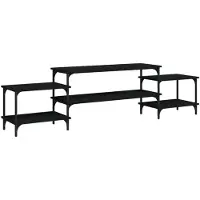 vidaXL TV-Schrank Schwarz 197x35x52 cm Holzwerkstoff