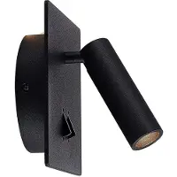 LUCANDE Wandlampe Magya , schwarz, für Wohn- / Esszimmer, Aluminium, Modern, LED Wandleuchte, Wandlampe Innen