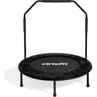 VirtuFit klappbares Fitness-Trampolin mit Griff, Schwarz, 100 cm