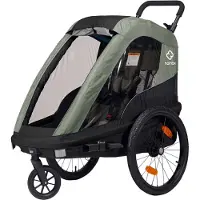 Hamax Avenida One Fahrradanhänger olive green mit Federung