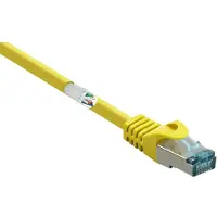 Renkforce RF-5153664 RJ45 Patchkabel CAT 6a S/FTP 10.00 m Gelb mit Rastnasenschutz, Flammwidrig 1 St.
