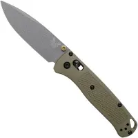 Benchmade Bugout S30V Tactical Grey Cerakote Taschenmesser, ranger green grivory