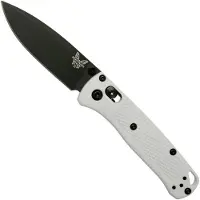Benchmade Mini Bugout S30V Black Cerakote Taschenmesser, white grivory