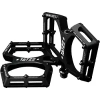 TATZE Contact CNC mit Stahlachse Erwachsen Flatpedal schwarz (Small (Schuhgröße 36EU - 41EU))