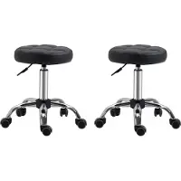 HOMCOM Rollhocker im 2er-Set HOMCOM Schwarz