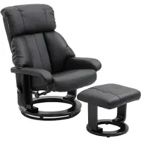 HOMCOM Relaxsessel mit Liegefunktion Massagesessel inkl. Hocker Fernsehsessel