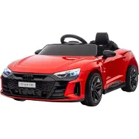 HOMCOM Kinder Elektroauto, Kinderfahrzeug mit Ferbedienung, Kinderauto, Rot