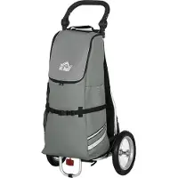HOMCOM 2 in 1 Lastenanhänger Fahrradanhänger 12 Zoll-Luftreifen 24,3kg max