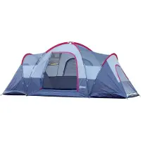Sunny Tent für 5-6 Personen Campingzelt 3 Plätze Polyester grau