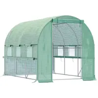 Outsunny Foliengewächshaus, 2,95x2x2 m Tunnel-Gewächshaus, Winddichtes Treibhaus